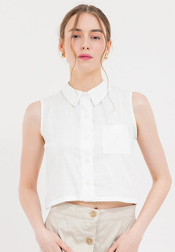 Dana Semi Cropped polo top