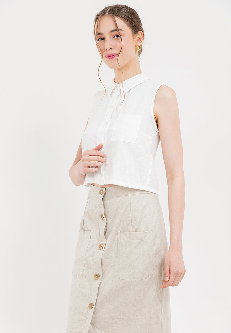 Dana Semi Cropped polo top