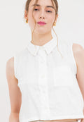 Dana Semi Cropped polo top