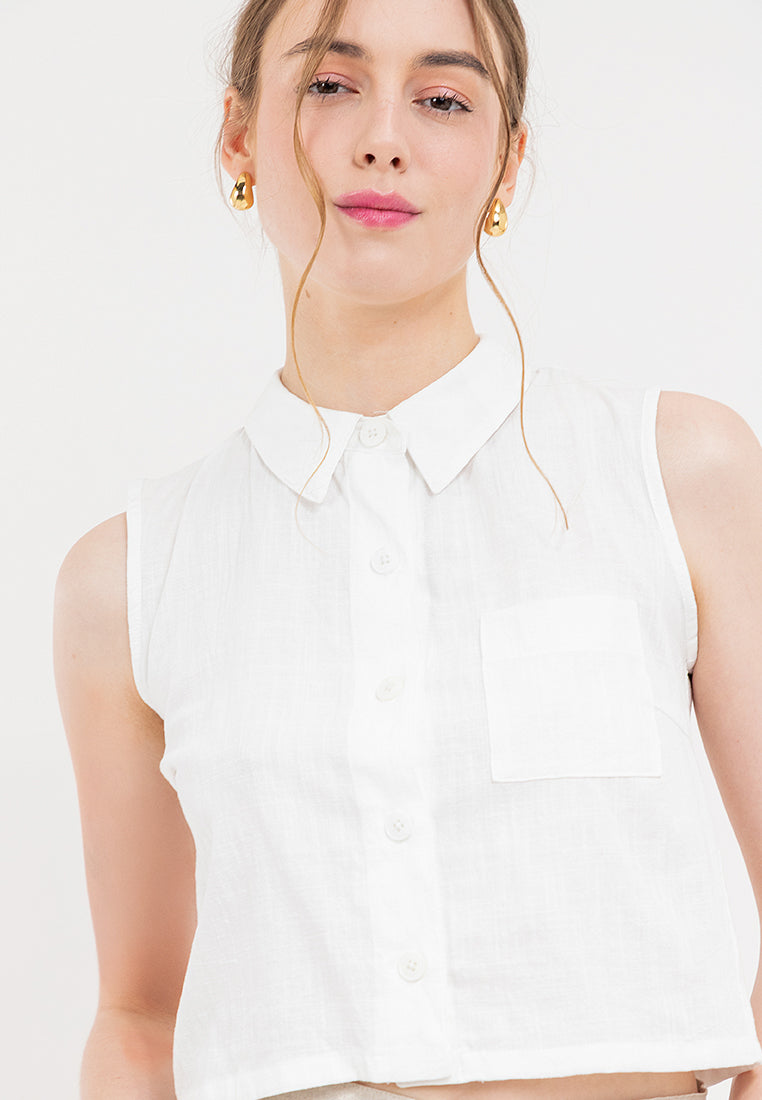Dana Semi Cropped polo top