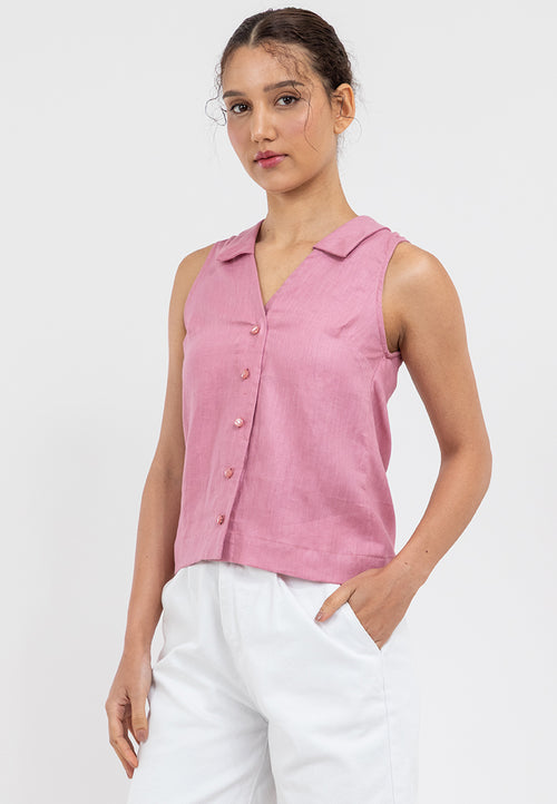 Daya Linen Sleeveless Top