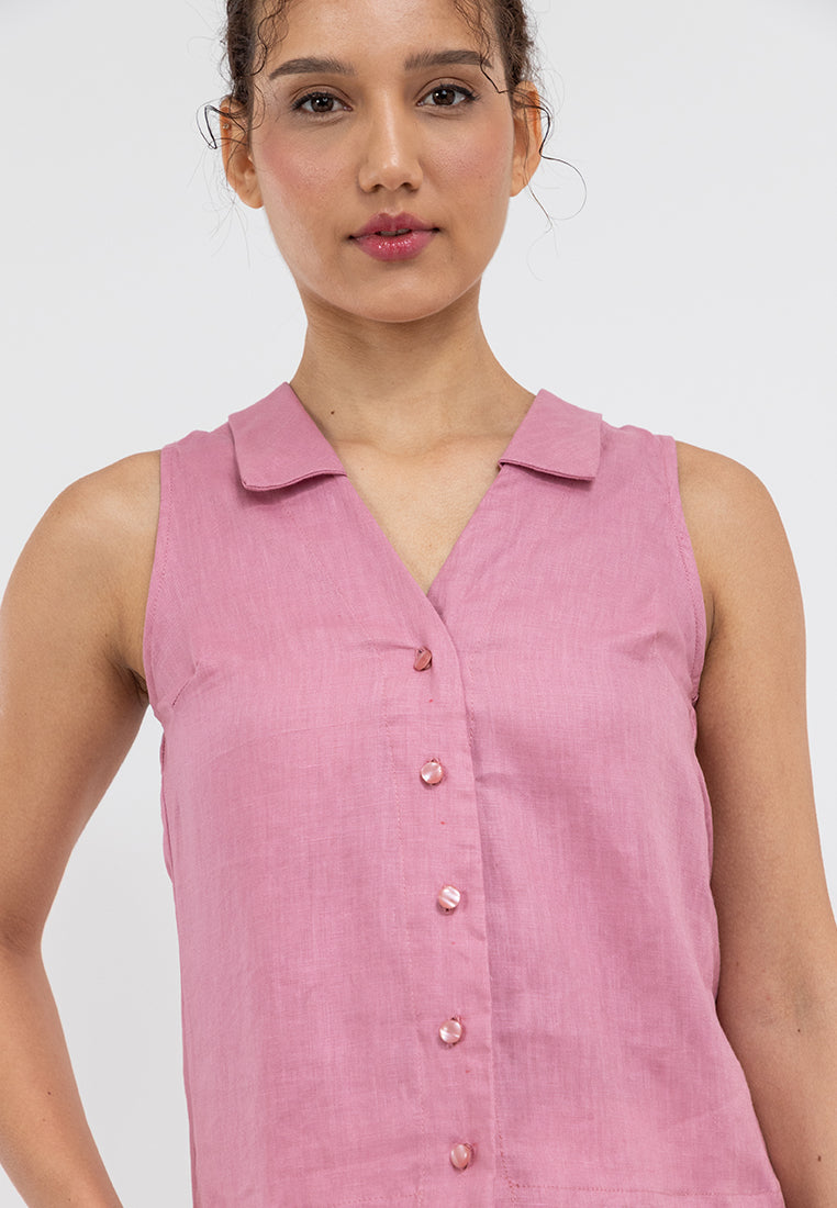 Daya Linen Sleeveless Top
