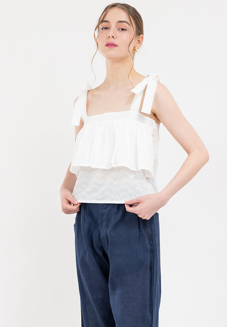 Dixie Eyelet Strap top