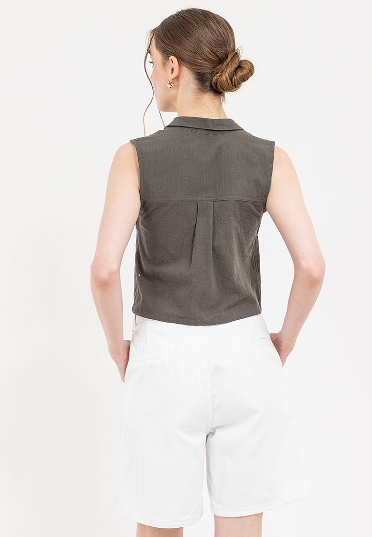 Dana Semi Cropped polo top